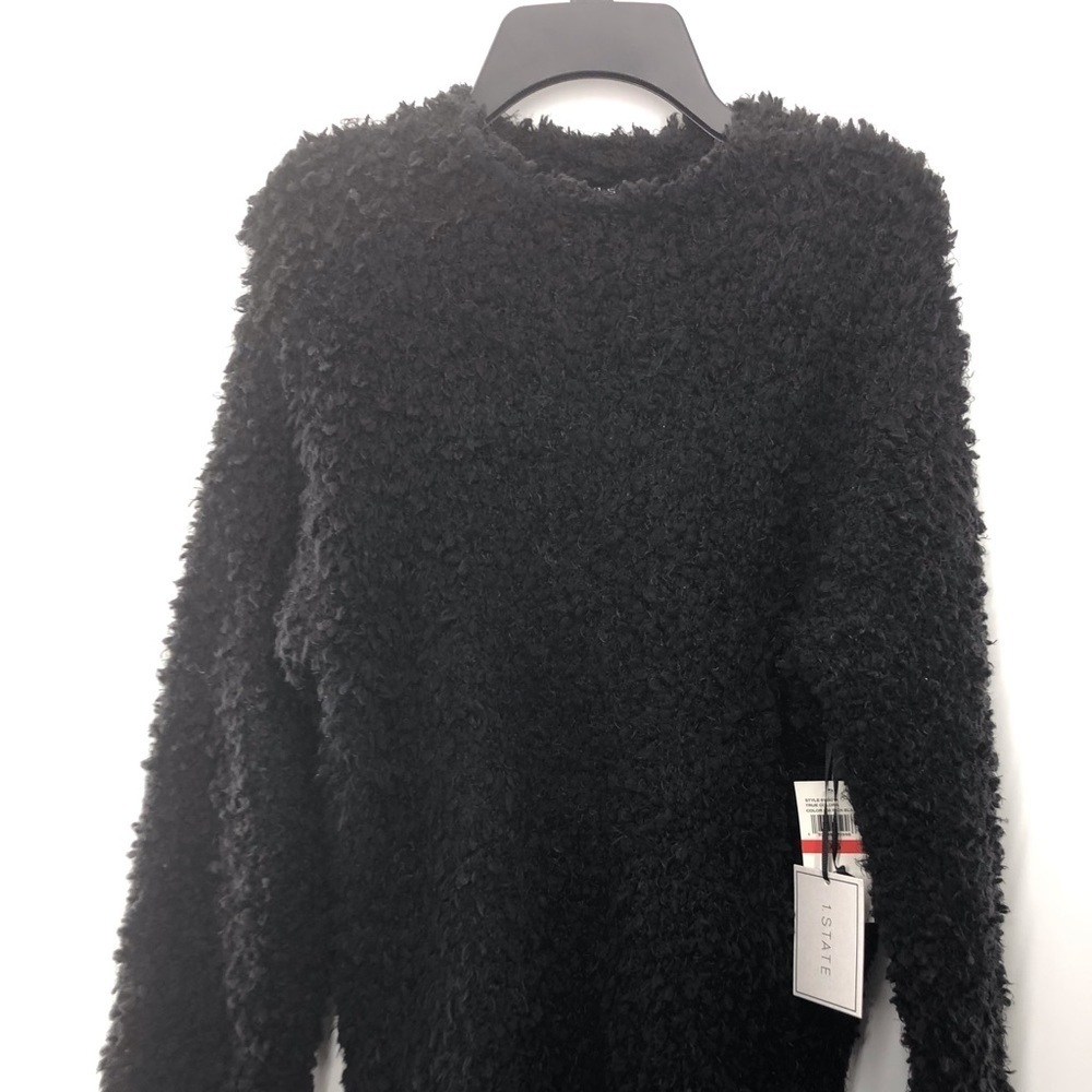 43. NWT 1 State Cozy Scoop Neck Black Sweater - Picture 5 of 8